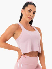 Ryderwear Collide Tied Up Cropped Tank - Dusty Pink
