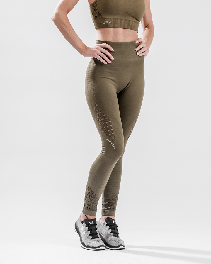 HERA x HERO XO Seamless Leggings - Olive