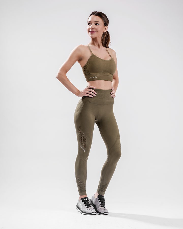 HERA x HERO XO Seamless Leggings - Olive