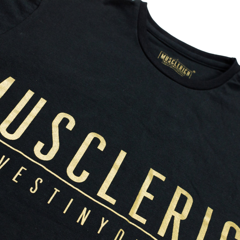 MuscleRich Victory V3 Tee - Black/Gold