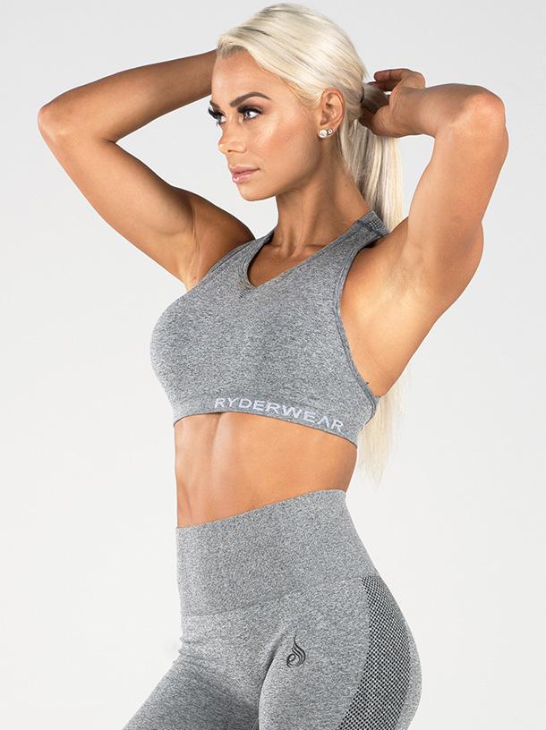 Ryderwear Seamless Sports Bra - Light Grey Marle