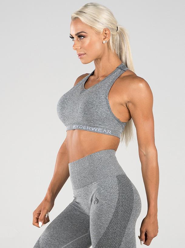 Ryderwear Seamless Sports Bra - Light Grey Marle